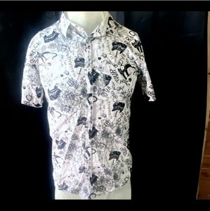 Like New | Oninsun By Threadless | All Over Print | Short Sleeve Button Up Shirt